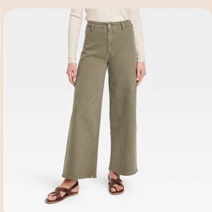Universal Thread Olive Wide Leg Pants(petite)